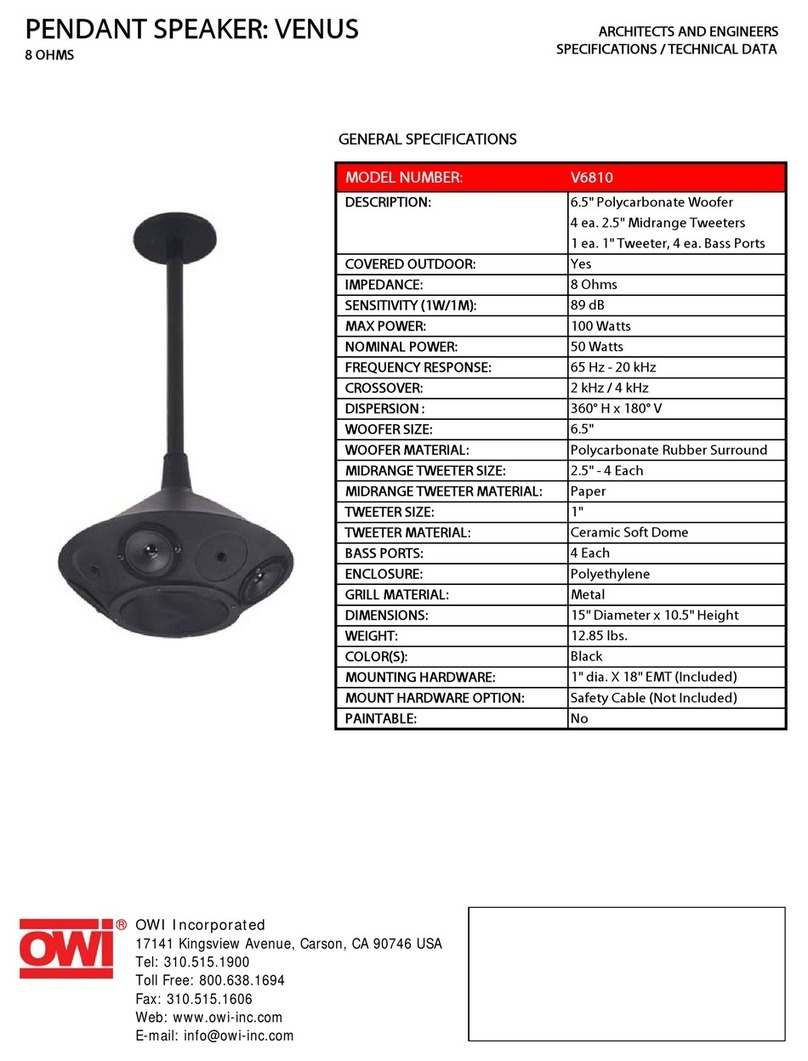 OWI VENUS V6810 Specifications