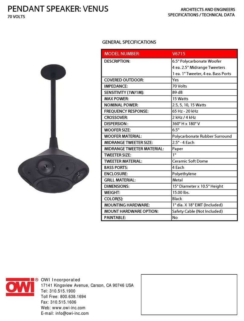 OWI VENUS V6715 Specifications