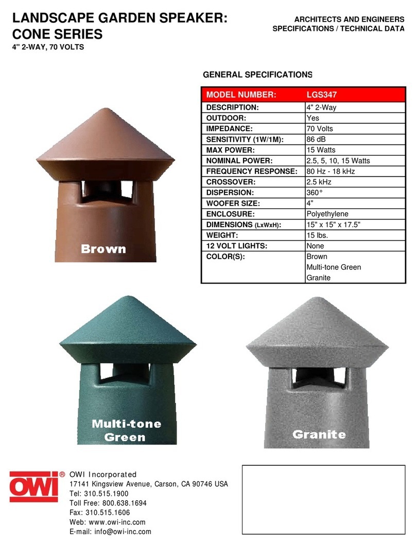 OWI LGS347 Specifications