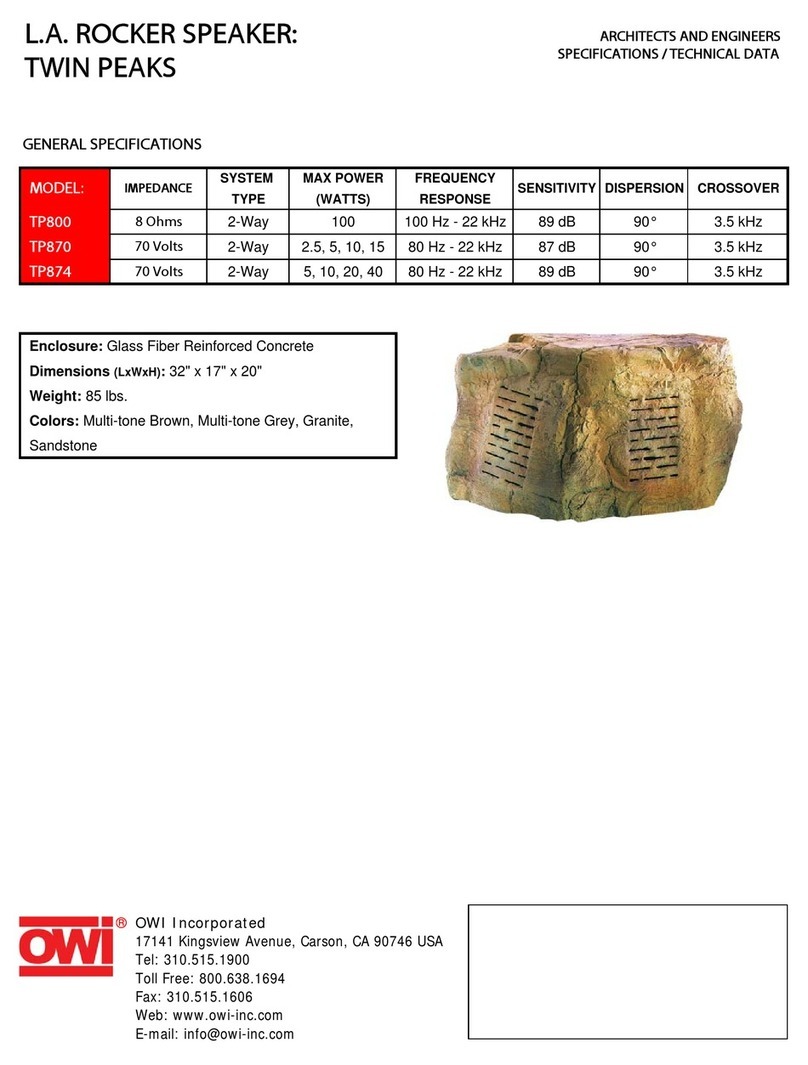 OWI TP800 User manual