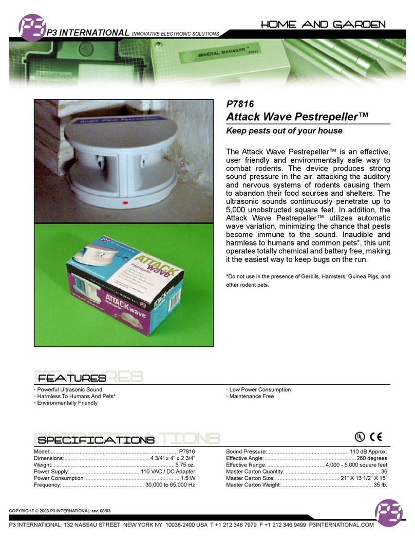 P3 International Attack Wave Pestrepeller P7816 Specifications