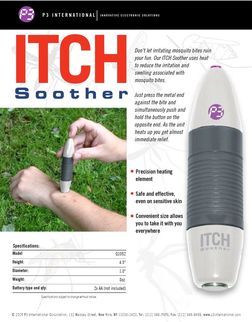 P3 International ITCH Soother Q1052 Specifications P3 International ITCH Soother Q1052 Specifications