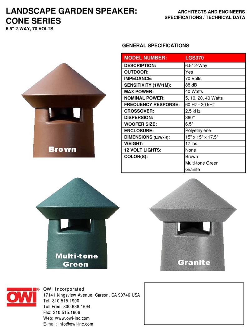 OWI LGS370 User manual