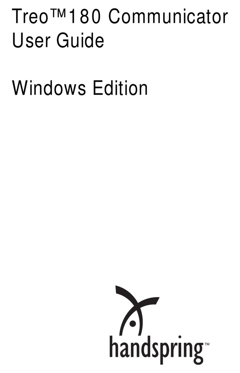 Handspring Treo 180 User manual
