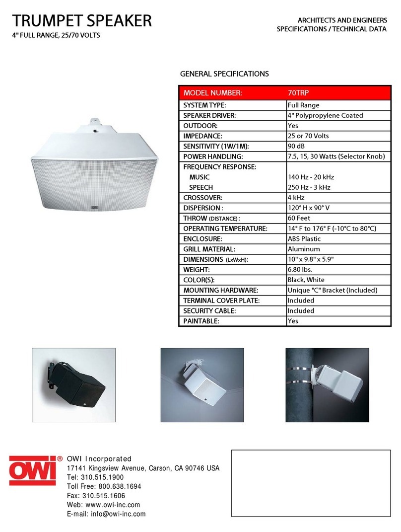 OWI 70TRP Specifications