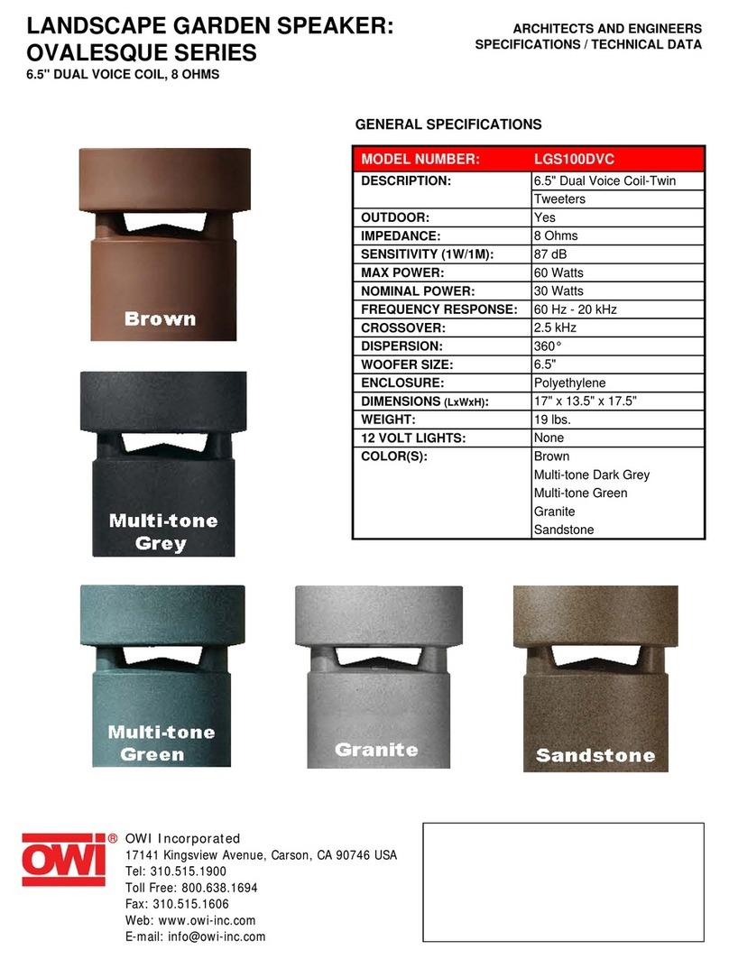 OWI LGS100DVC Specifications
