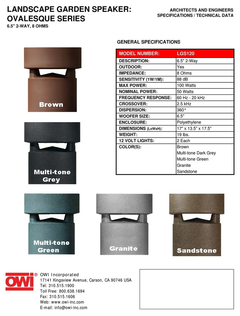 OWI LGS120 Specifications