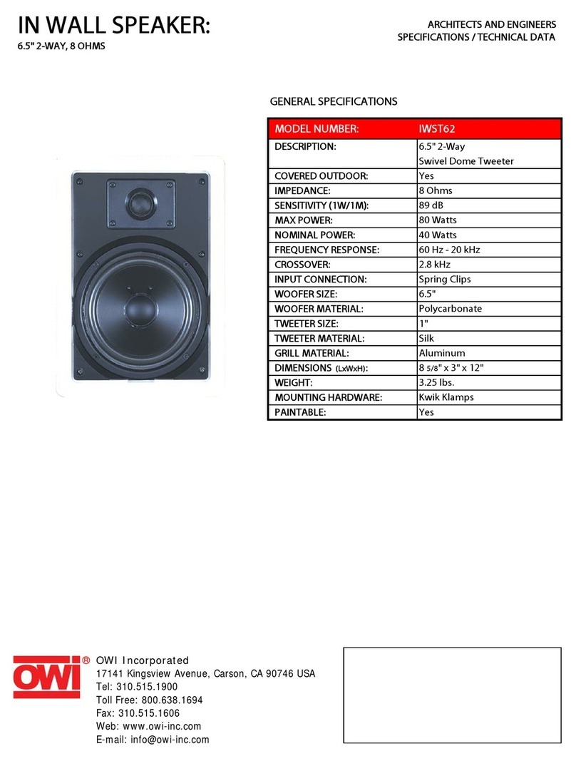 OWI IWST62 User manual