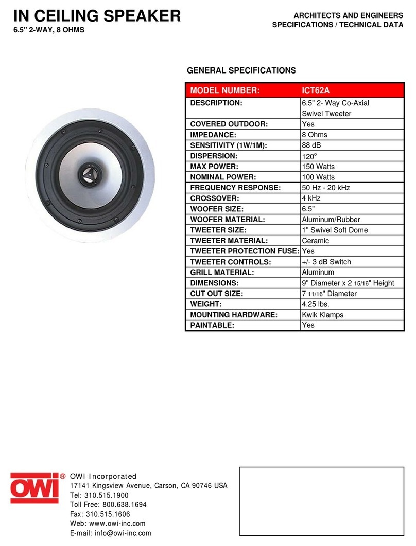 OWI ICT62A User manual