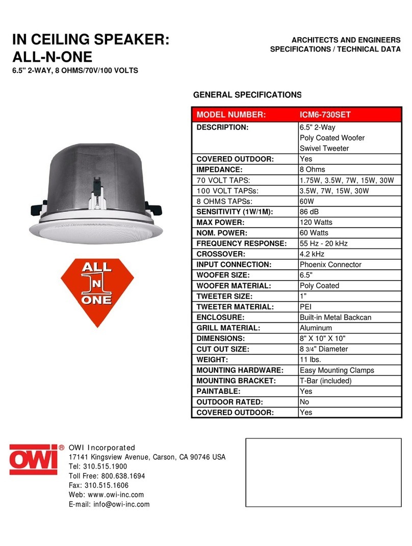 OWI ICM6-730SET User manual