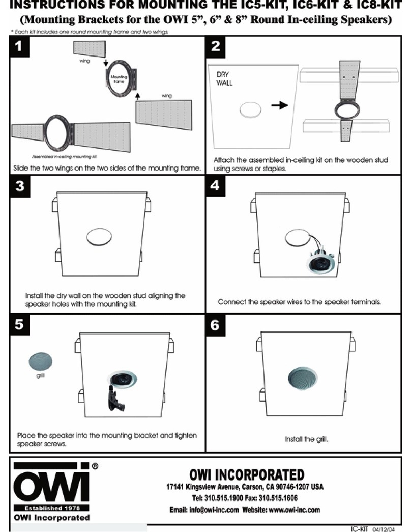 OWI IC6 Instructions for mounting