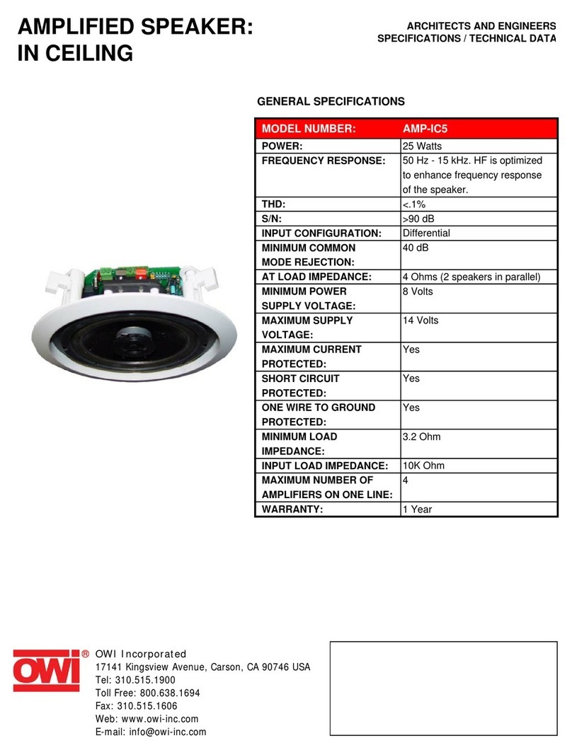 OWI AMP-IC5 User manual