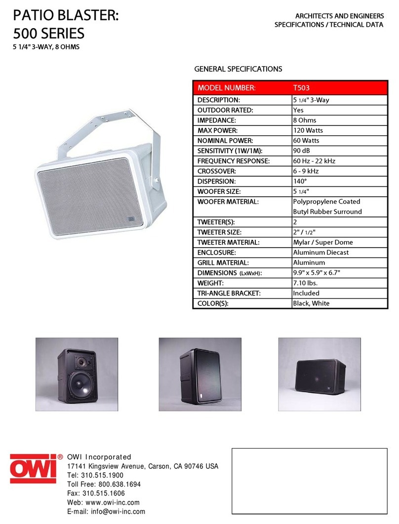 OWI T503 Specifications