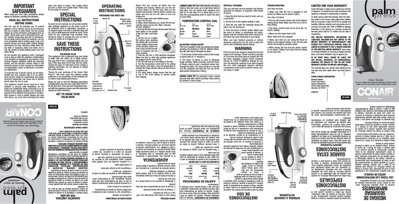 Conair CONAIR DPP300 User manual