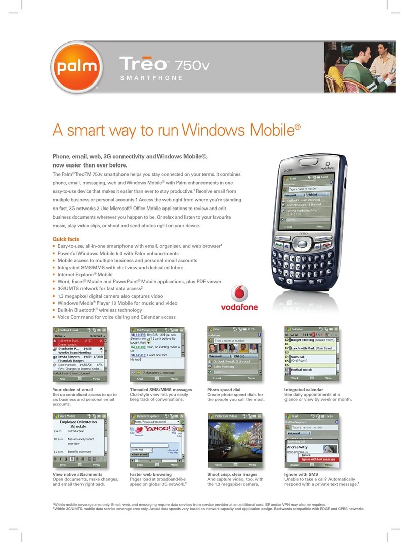 Palm Treo 750v Specifications