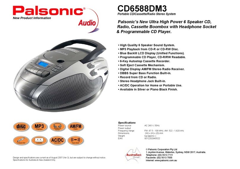 Palsonic CD6588DM3 Specifications