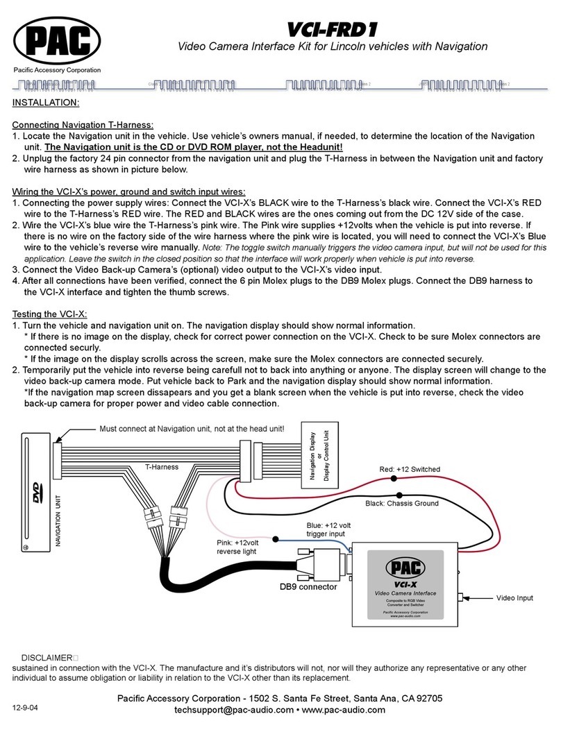 PAC VCI-FRD1 installation instructions