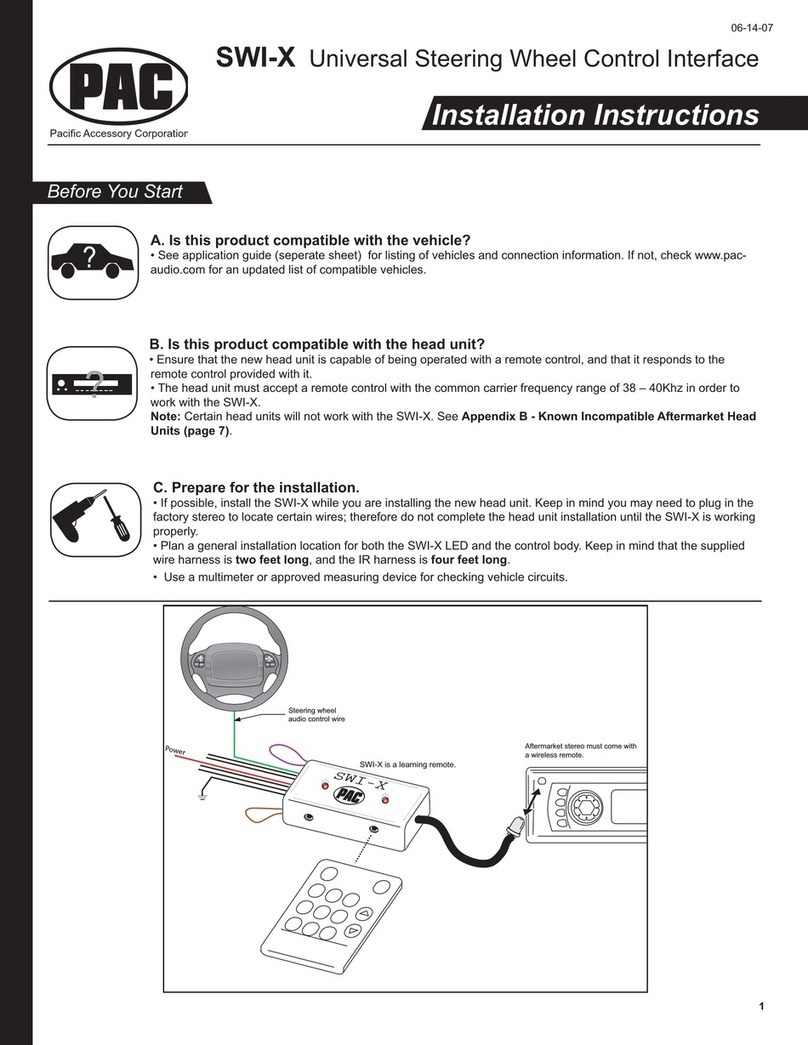 PAC SWI-X installation instructions