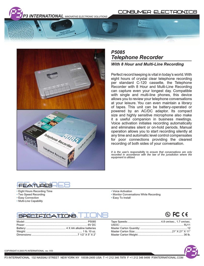 P3 International P5085 Specifications