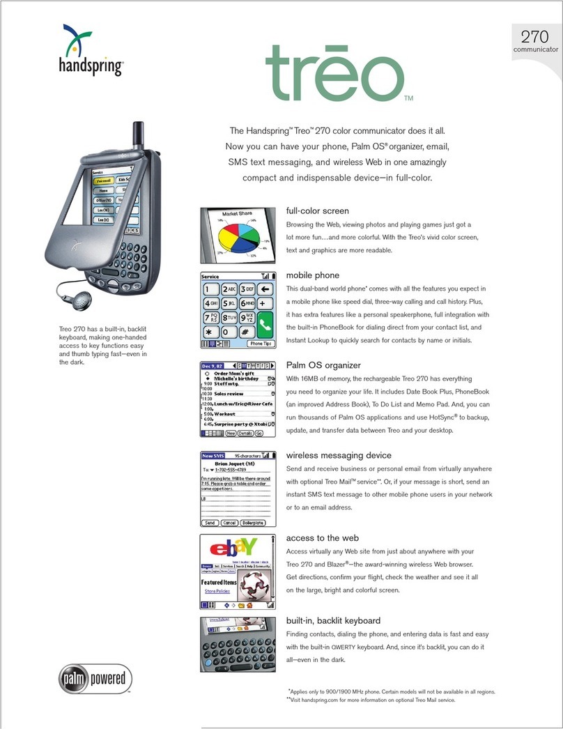 Handspring Treo 270 User manual Handspring Treo 270 User manual