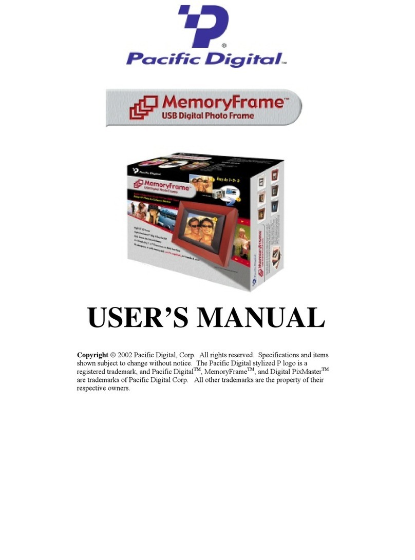 Pacific Digital Digital Pacific USB Digital Photo Frame... user manual