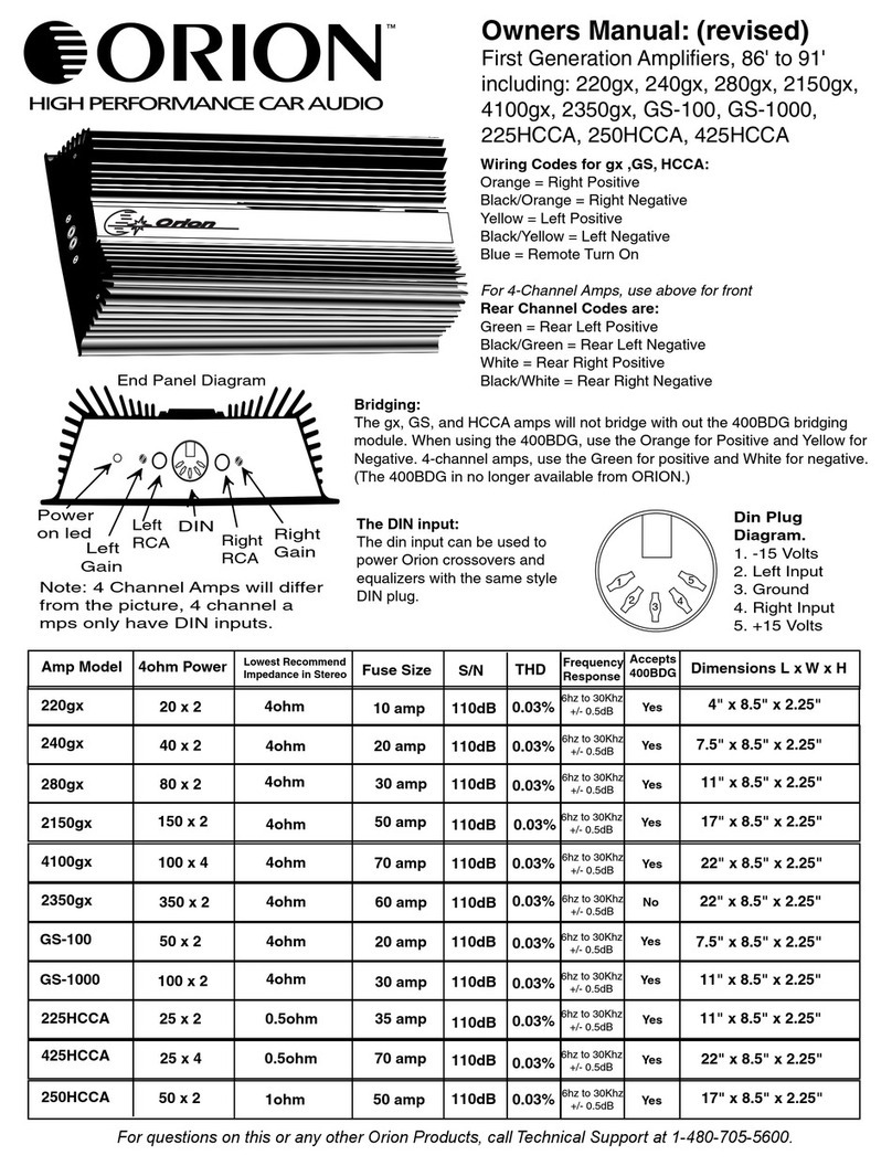 Orion 220GX User manual