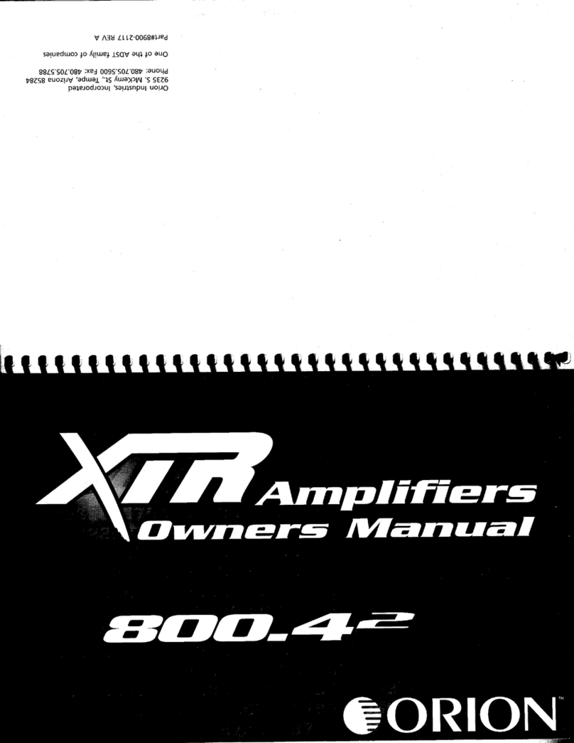 Orion XTR 800.4-2 owner's manual