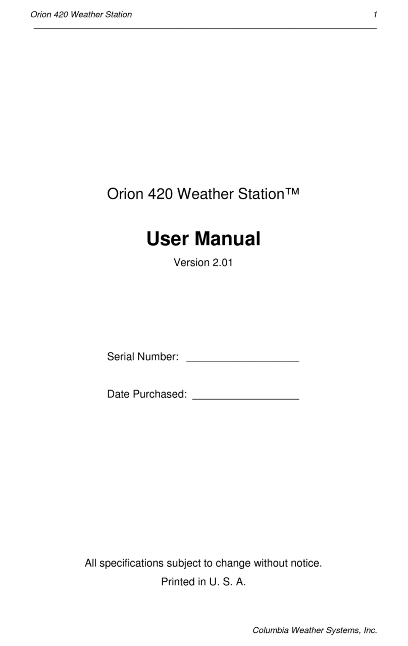 Columbia Weather Systems Magellan 420 User manual