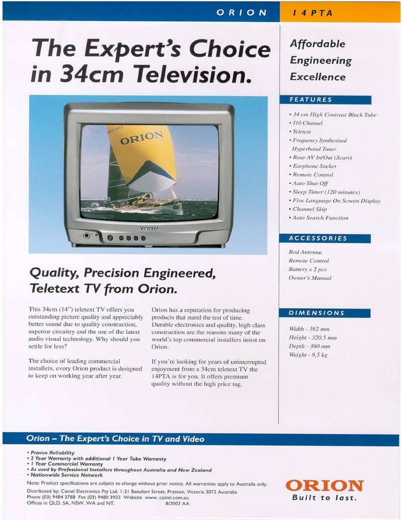 Orion 14PTA Specification sheet