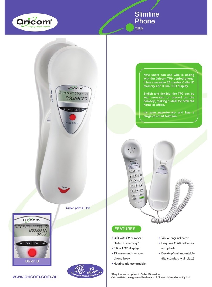 Oricom TP9 brochure