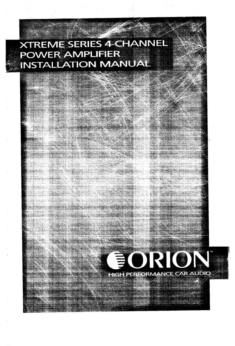 Orion XTREME XTR 475 installation manual