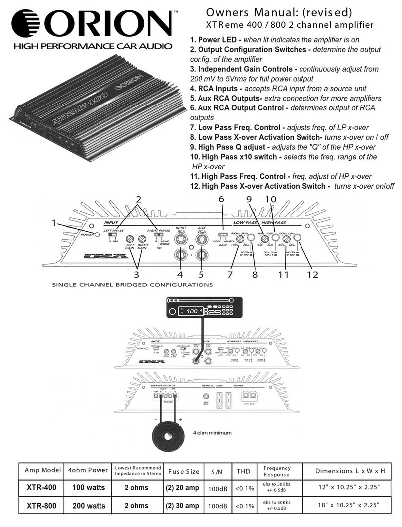 Orion XTReme 400 owner's manual