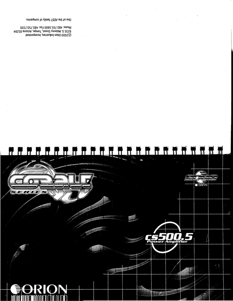 Orion Corale Series CS500.5 product manual