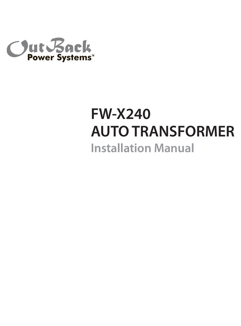 Outback Power Systems Auto Transformer FW-X240 installation manual
