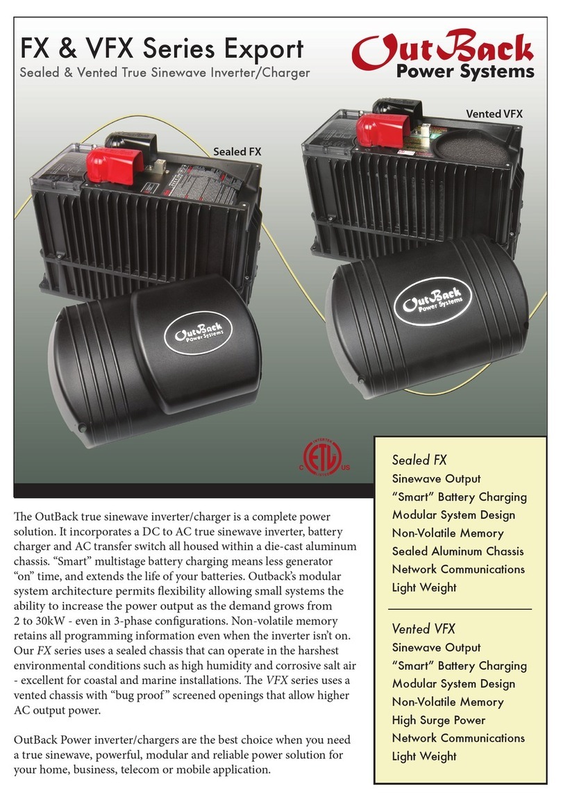 Outback Power Systems FX Specification sheet
