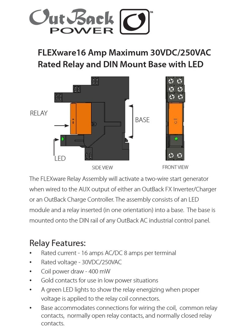 Outback Power Systems FLEXware16 Amp Maximum 250VAC product manual