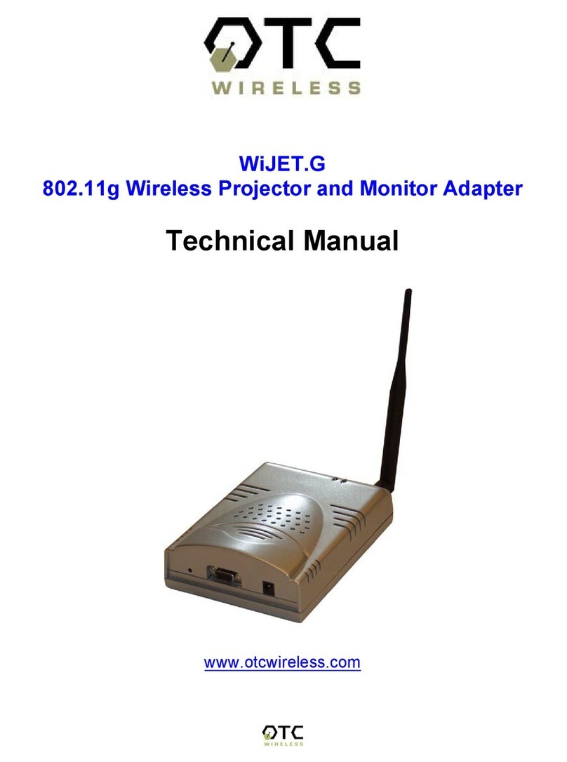 OTC Wireless WIJET.G 802.11G Technical manual OTC Wireless WIJET.G 802.11G Technical manual