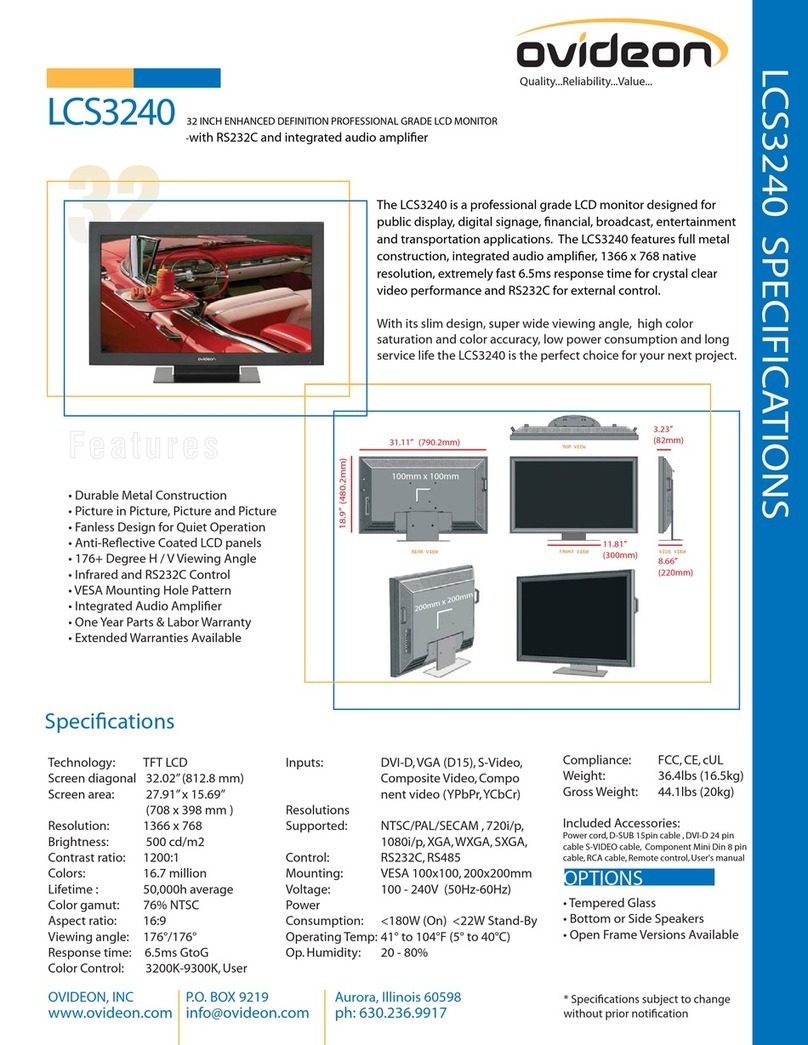 Ovideon LCS3240 User manual