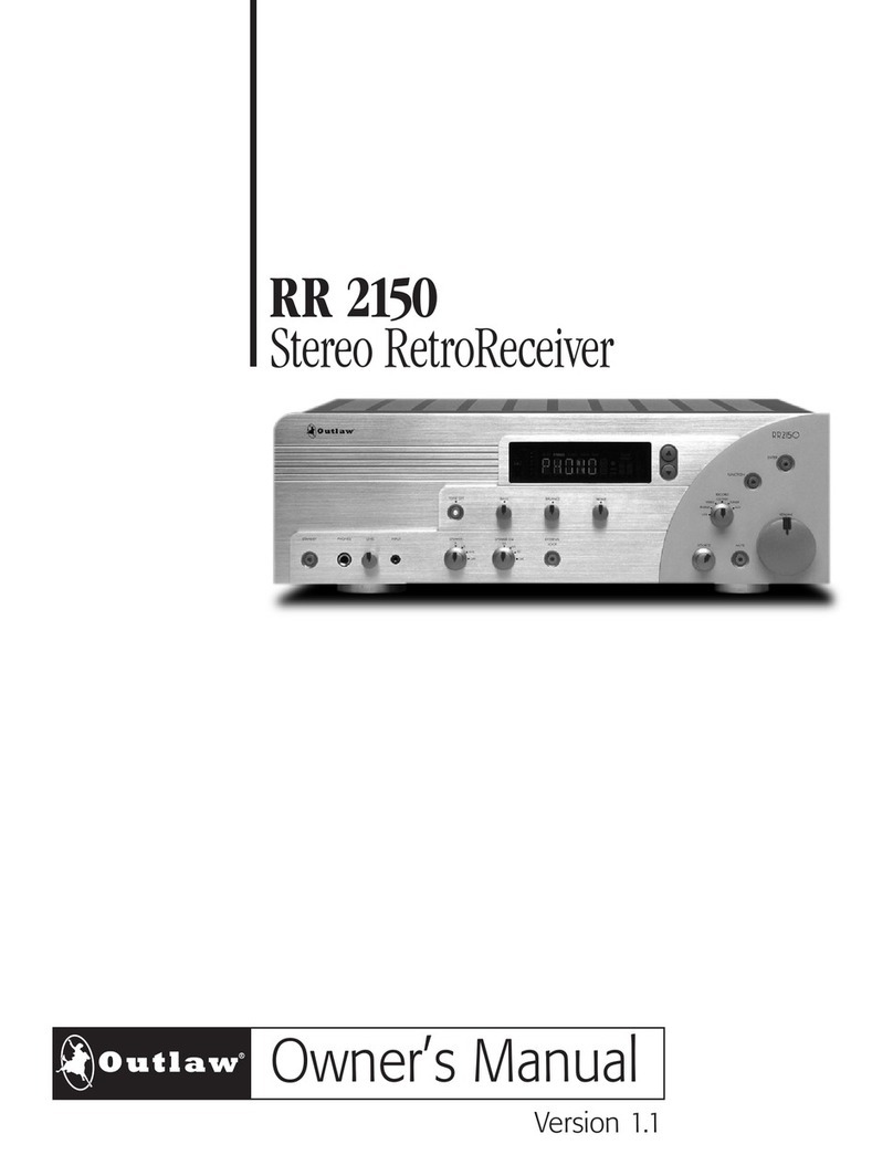 Outlaw RR 2150 owner's manual