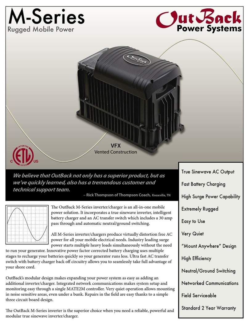 Outback Power Systems FX 2012MT Specification sheet Outback Power Systems FX 2012MT Specification sheet