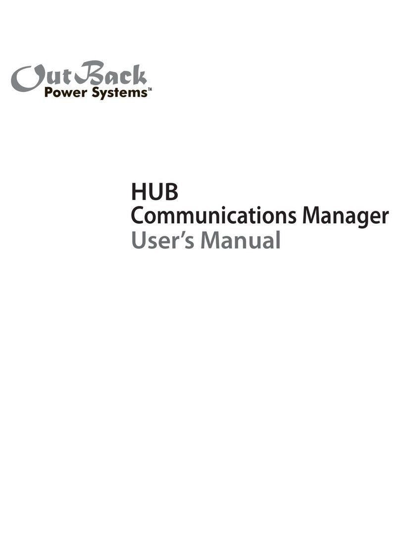 Outback Power Systems HUB10 user manual Outback Power Systems HUB10 user manual