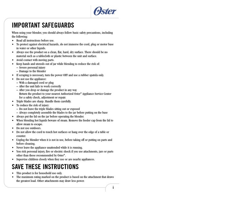 Oster IN2ITIVETM 6710 User manual