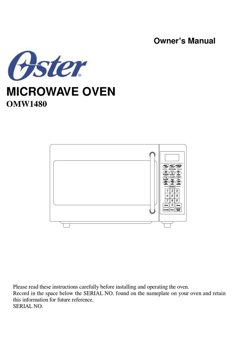 Oster OMW1480 owner's manual