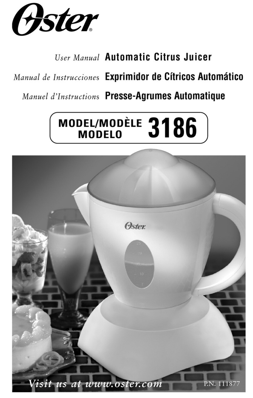 Oster 3186 Manuel d'instructions