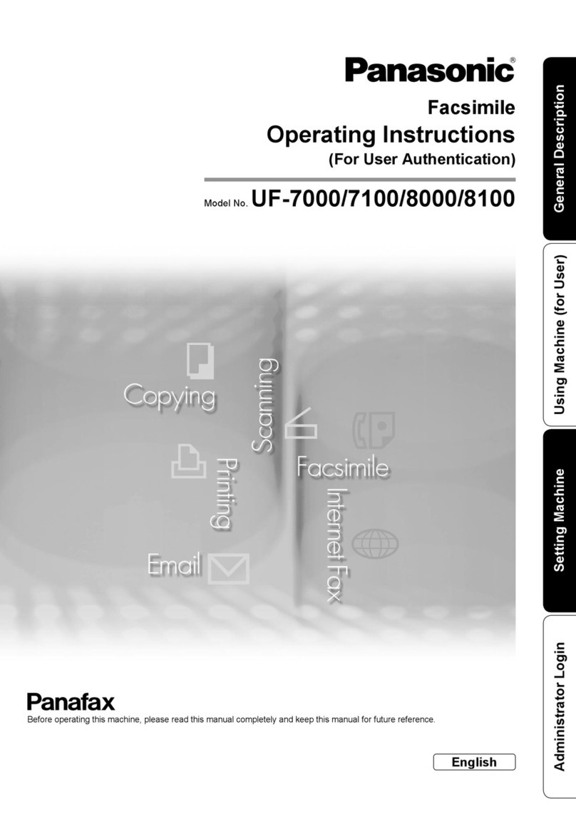 Panasonic Panafax UF-7000 Instruction manual