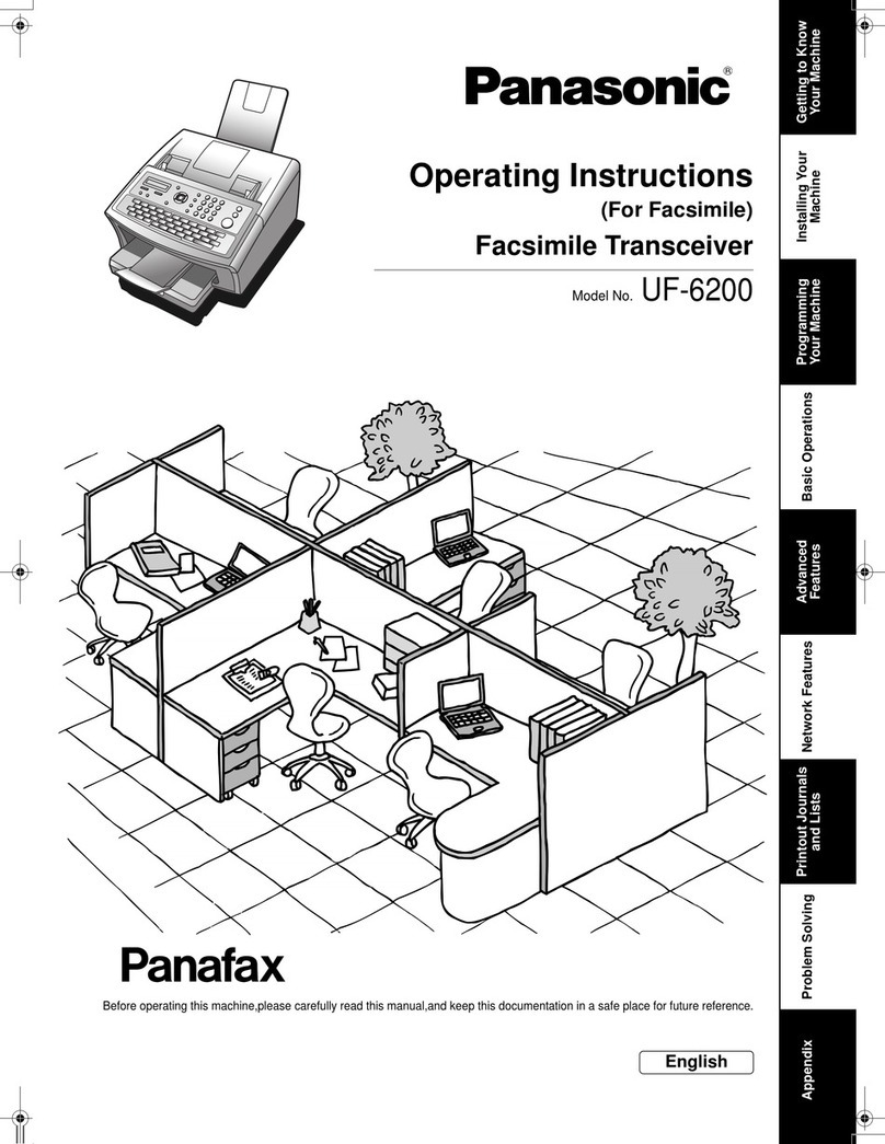Panasonic Panafax UF-6200 operating instructions