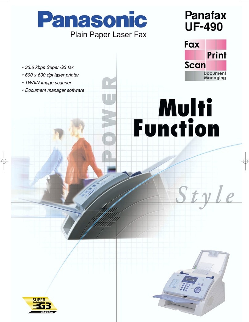 Panasonic Panafax UF-490 Brochure & specs