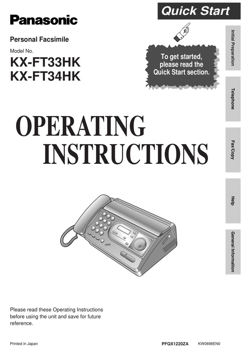 Panasonic KX-FT33HK operating instructions