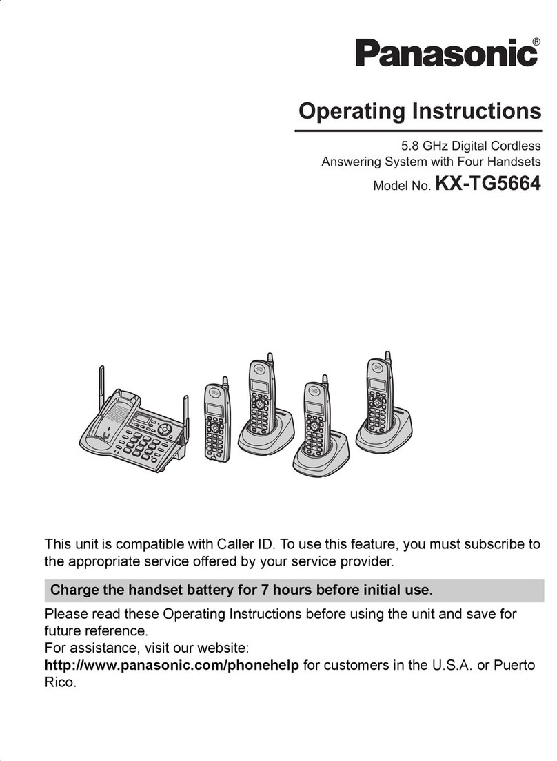 Panasonic KX-TG5664 operating instructions