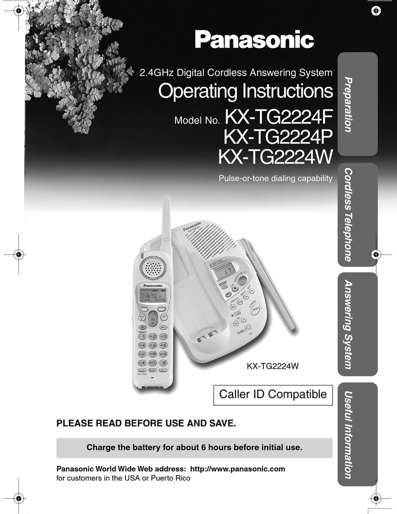 Panasonic KX-TG2224F operating instructions